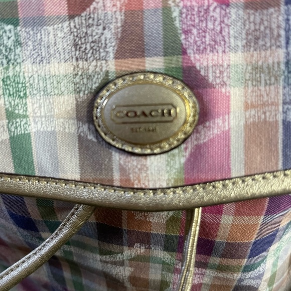 Coach Madras Pastel Plaid Backpack main image 10